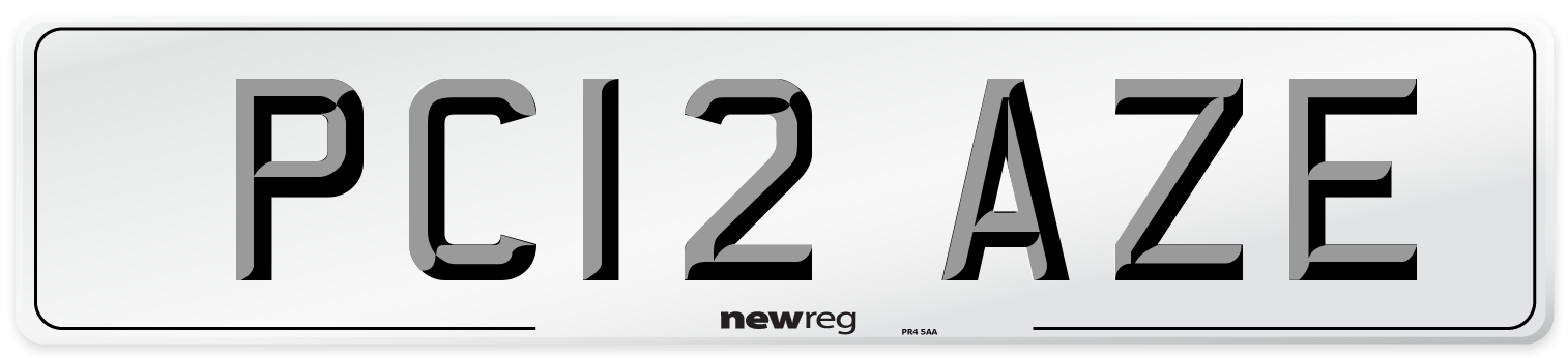 PC12 AZE Number Plate from New Reg